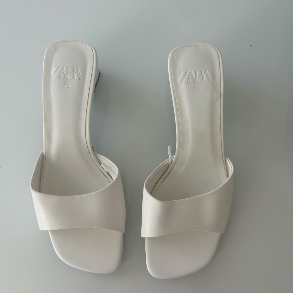 ZARA Women Leather Heel Sandals